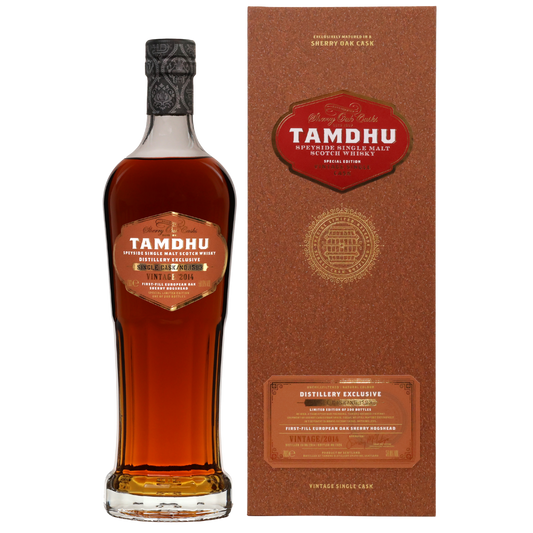 TAMDHU SINGLE MALT WHISKY 4 X 70CL 58 % EUROPEAN OAK SHERRY HOGSHEAD IND BOX CASK NO 1593 58.0% 0.7L, Spirits