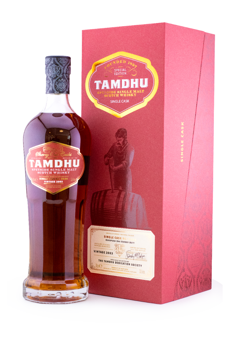TAMDHU SINGLE MALT WHISKY 70CL 55 % DEDICATION SOCIETY III 2024 CASK NO 5986 55.0% 0.7L, Spirits